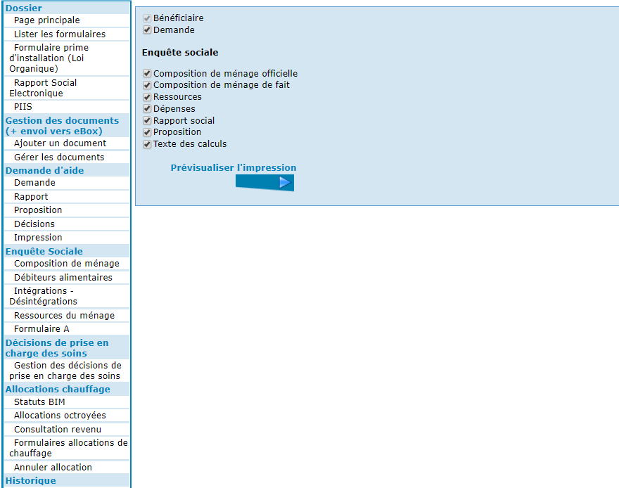 Prévisualiser l'impression